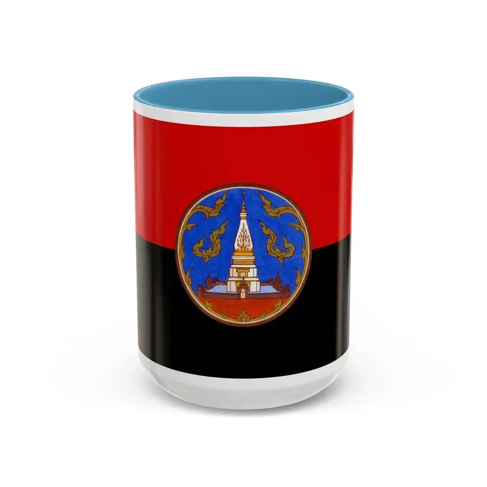 Flag of Nakhon Phanom Province Thailand - Accent Coffee Mug 15oz Light Blue - Go Mug Yourself
