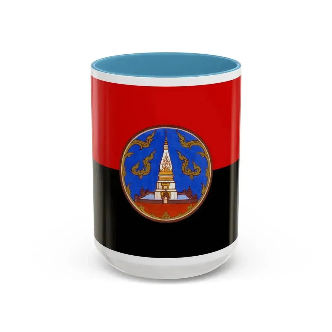 Flag of Nakhon Phanom Province Thailand - Accent Coffee Mug 15oz Light Blue - Go Mug Yourself