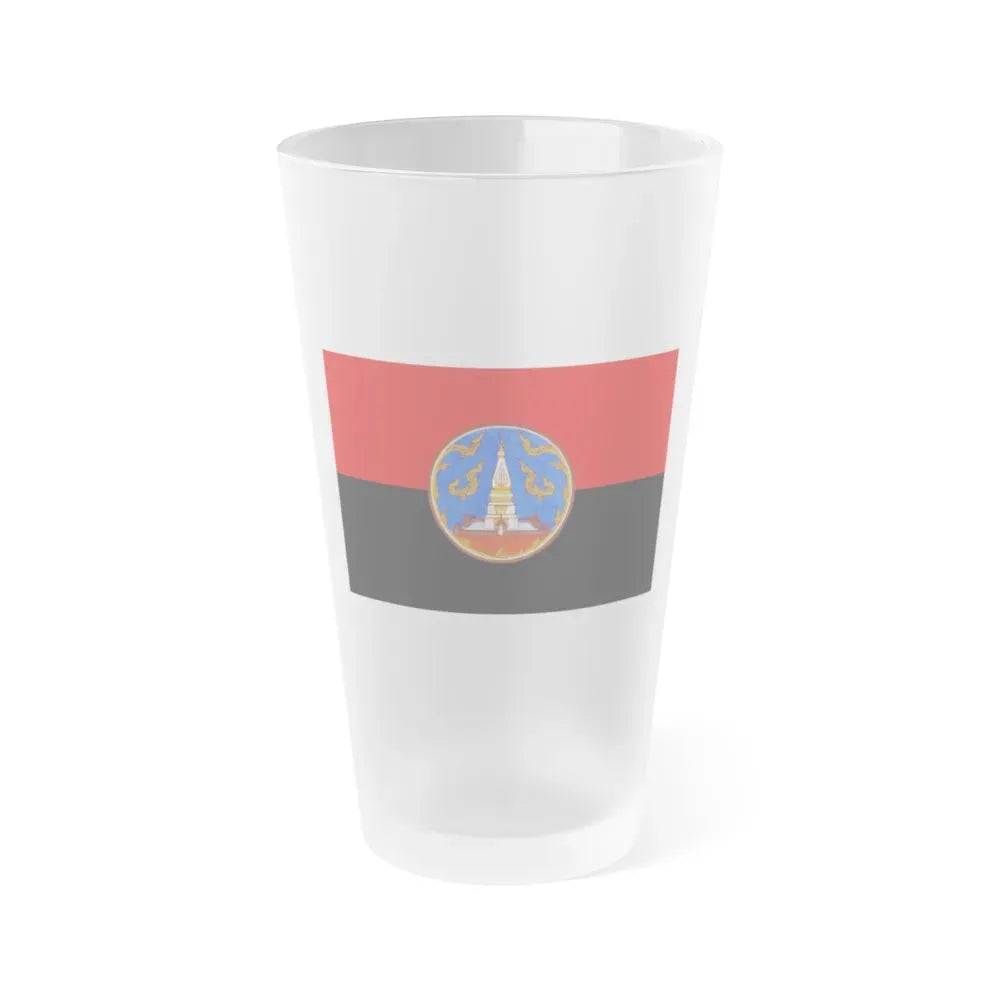 Flag of Nakhon Phanom Province Thailand - Frosted Pint Glass 16oz 16oz Frosted - Go Mug Yourself