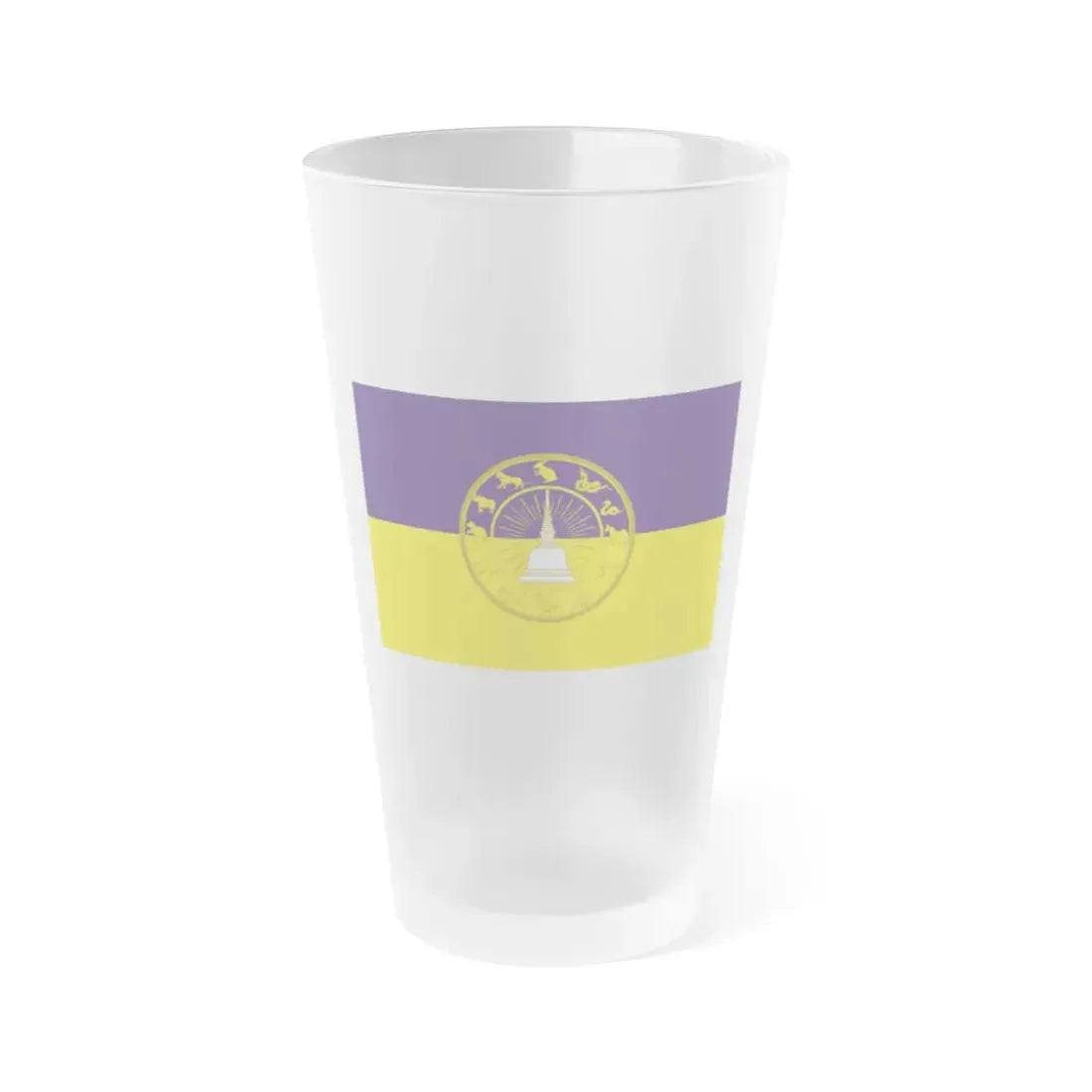 Flag of Nakhon Si Thammarat Province Thailand - Frosted Pint Glass 16oz 16oz Frosted - Go Mug Yourself