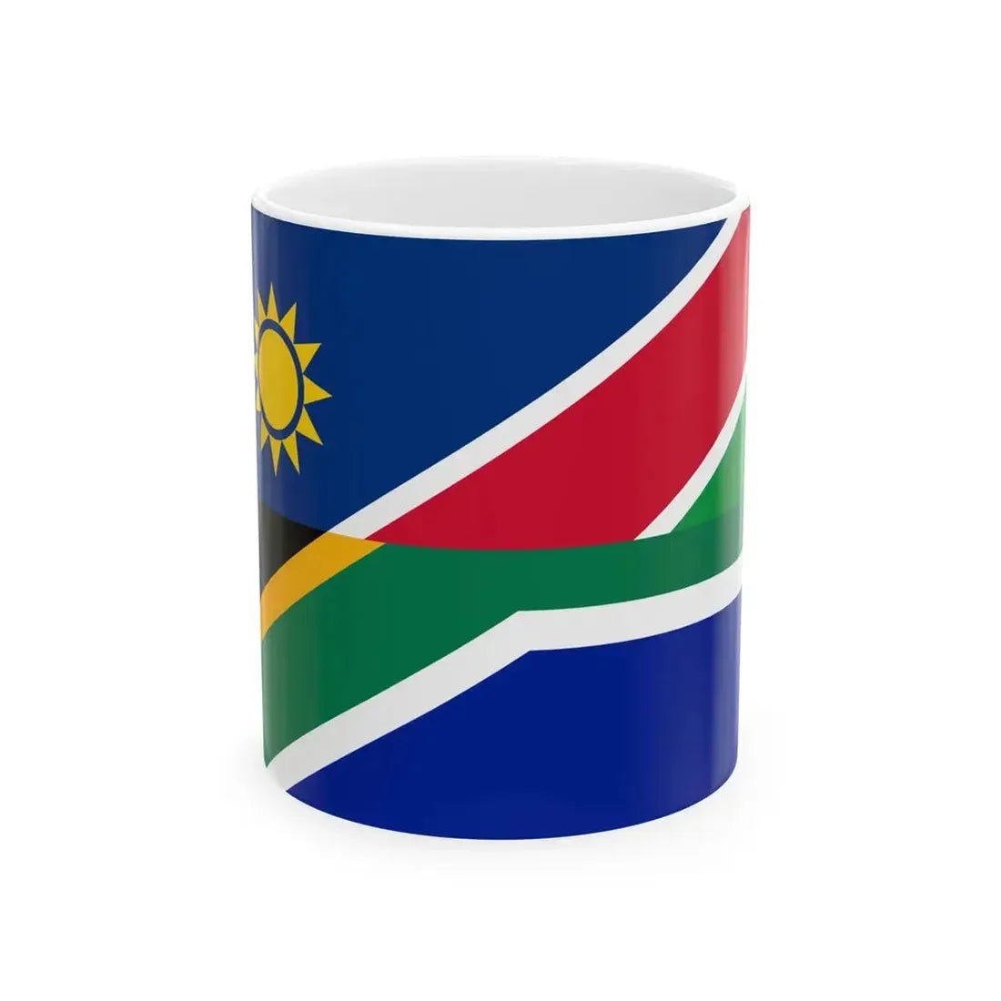 Flag of Namibia and South Africa (Namibia) White Coffee Mug 11oz - Go Mug Yourself