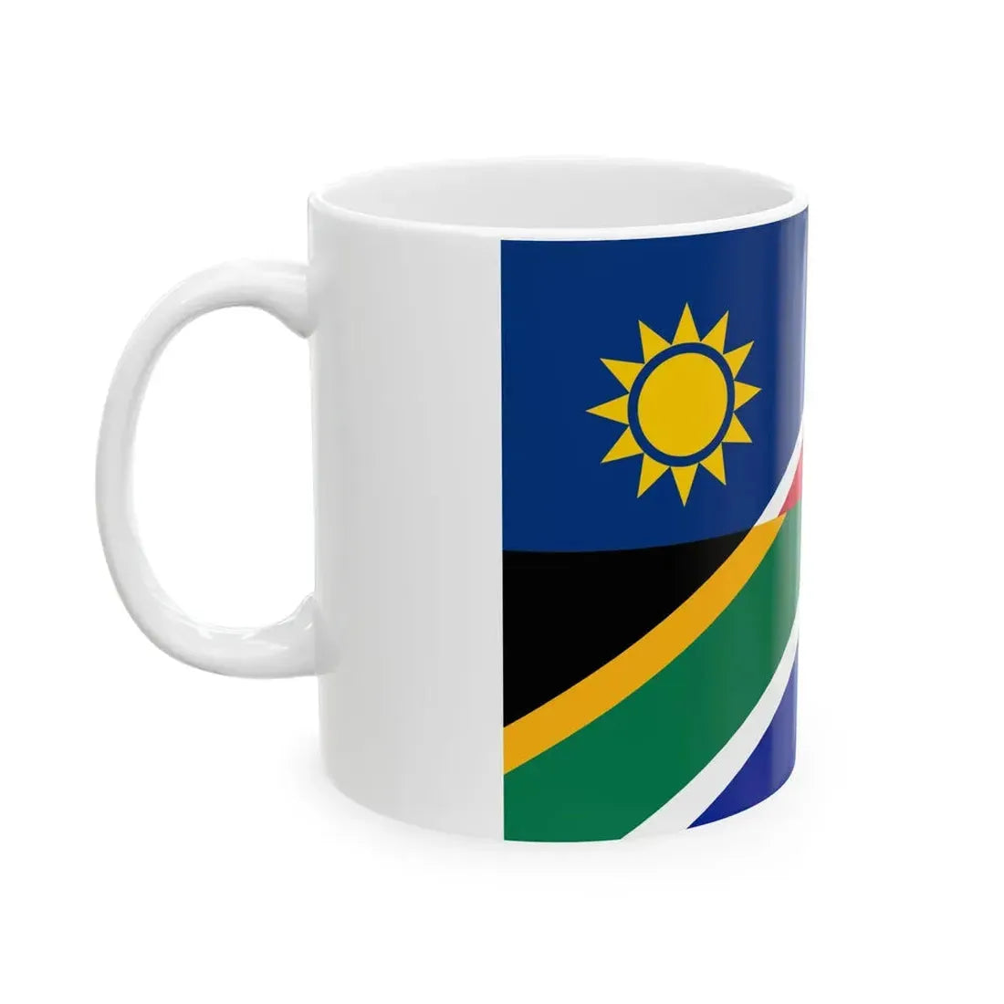 Flag of Namibia and South Africa (Namibia) White Coffee Mug - Go Mug Yourself