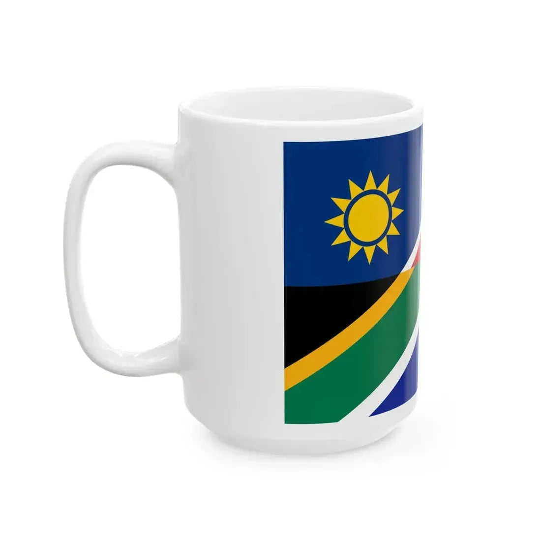 Flag of Namibia and South Africa (Namibia) White Coffee Mug - Go Mug Yourself