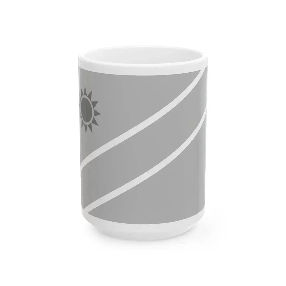 Flag of Namibia black and white (Namibia) White Coffee Mug 15oz - Go Mug Yourself
