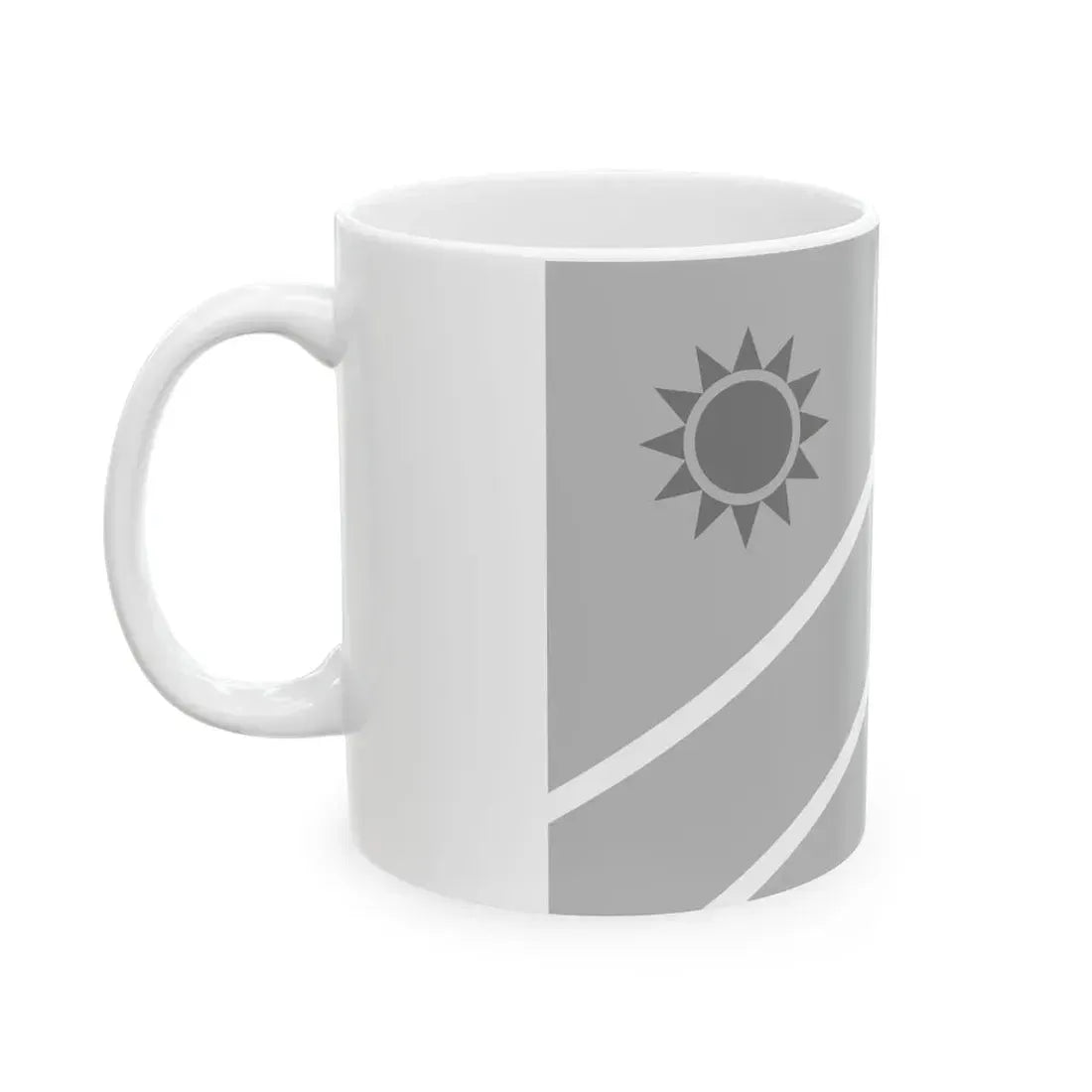 Flag of Namibia black and white (Namibia) White Coffee Mug - Go Mug Yourself