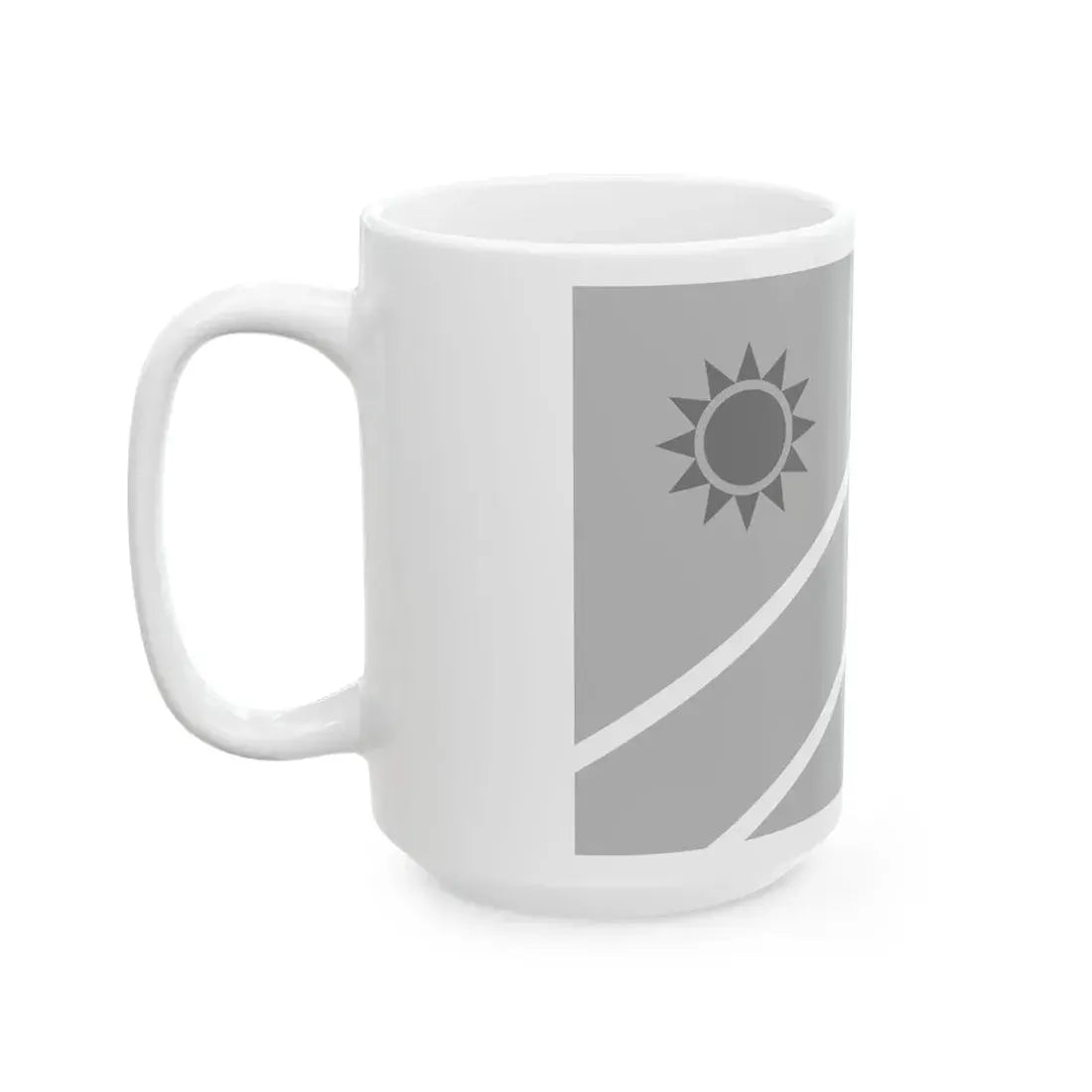 Flag of Namibia black and white (Namibia) White Coffee Mug - Go Mug Yourself