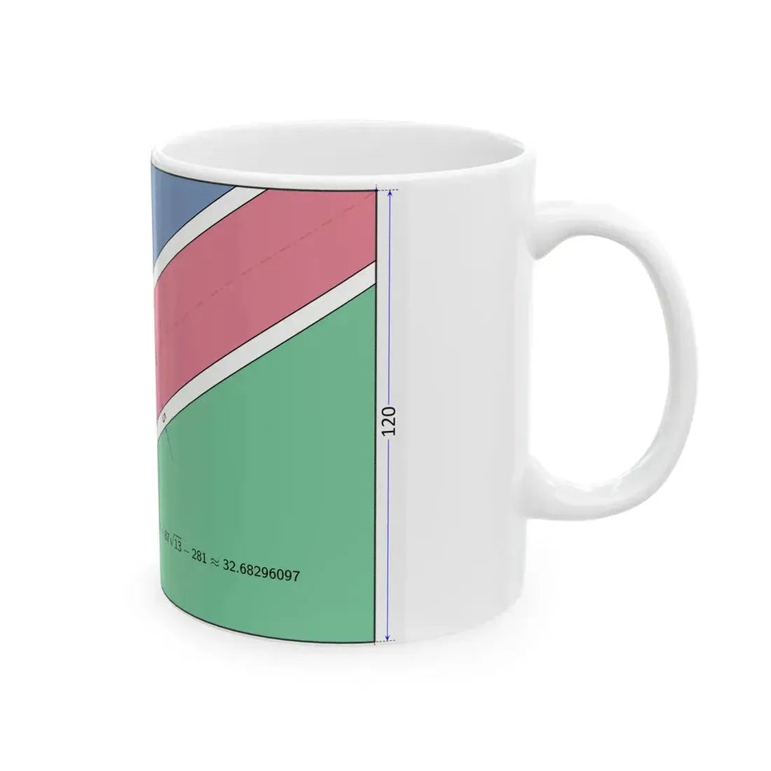 Flag of Namibia construction sheet (Namibia) White Coffee Mug - Go Mug Yourself