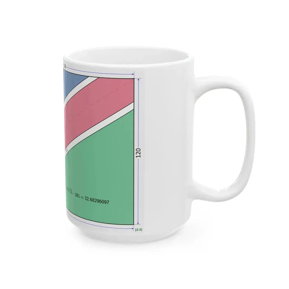 Flag of Namibia construction sheet (Namibia) White Coffee Mug - Go Mug Yourself