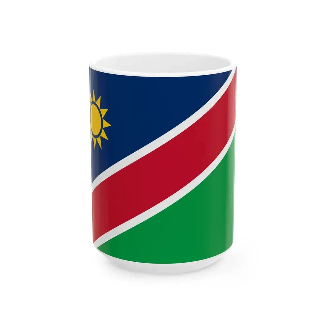 Flag of Namibia (Namibia) White Coffee Mug 15oz - Go Mug Yourself