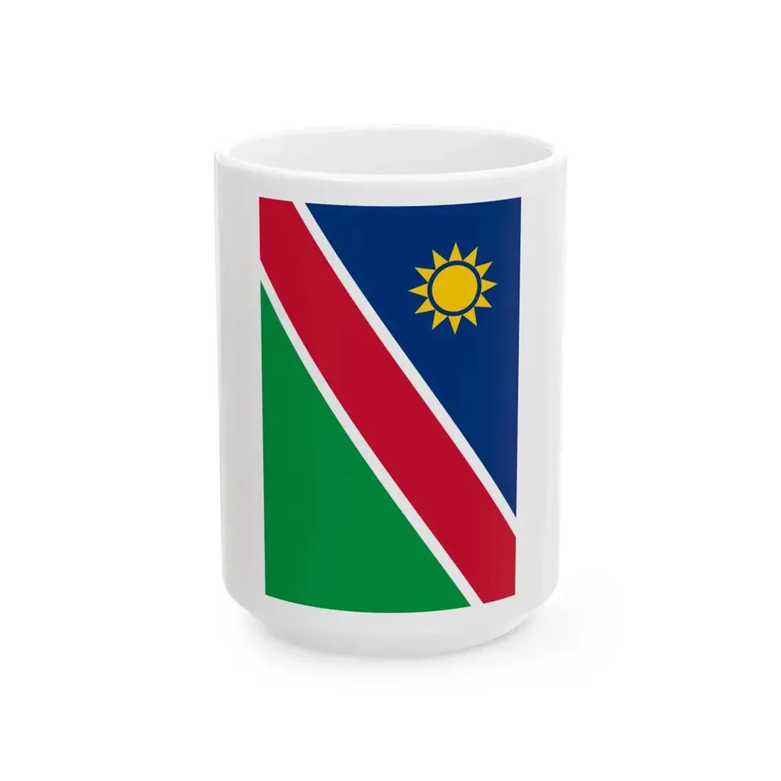 Flag of Namibia vertical (Namibia) White Coffee Mug 15oz - Go Mug Yourself