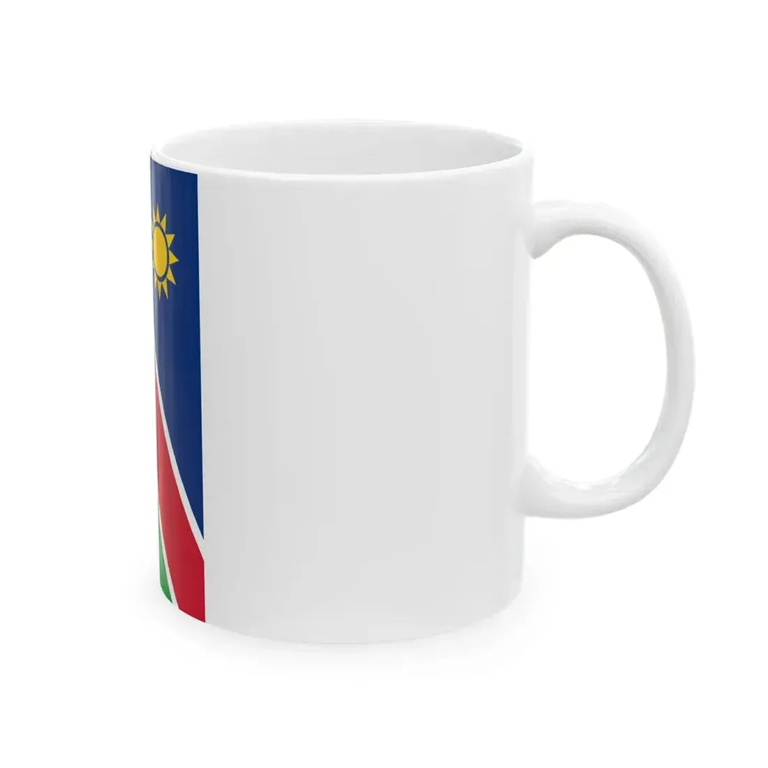 Flag of Namibia vertical (Namibia) White Coffee Mug - Go Mug Yourself