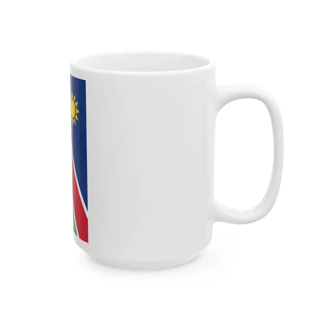 Flag of Namibia vertical (Namibia) White Coffee Mug - Go Mug Yourself