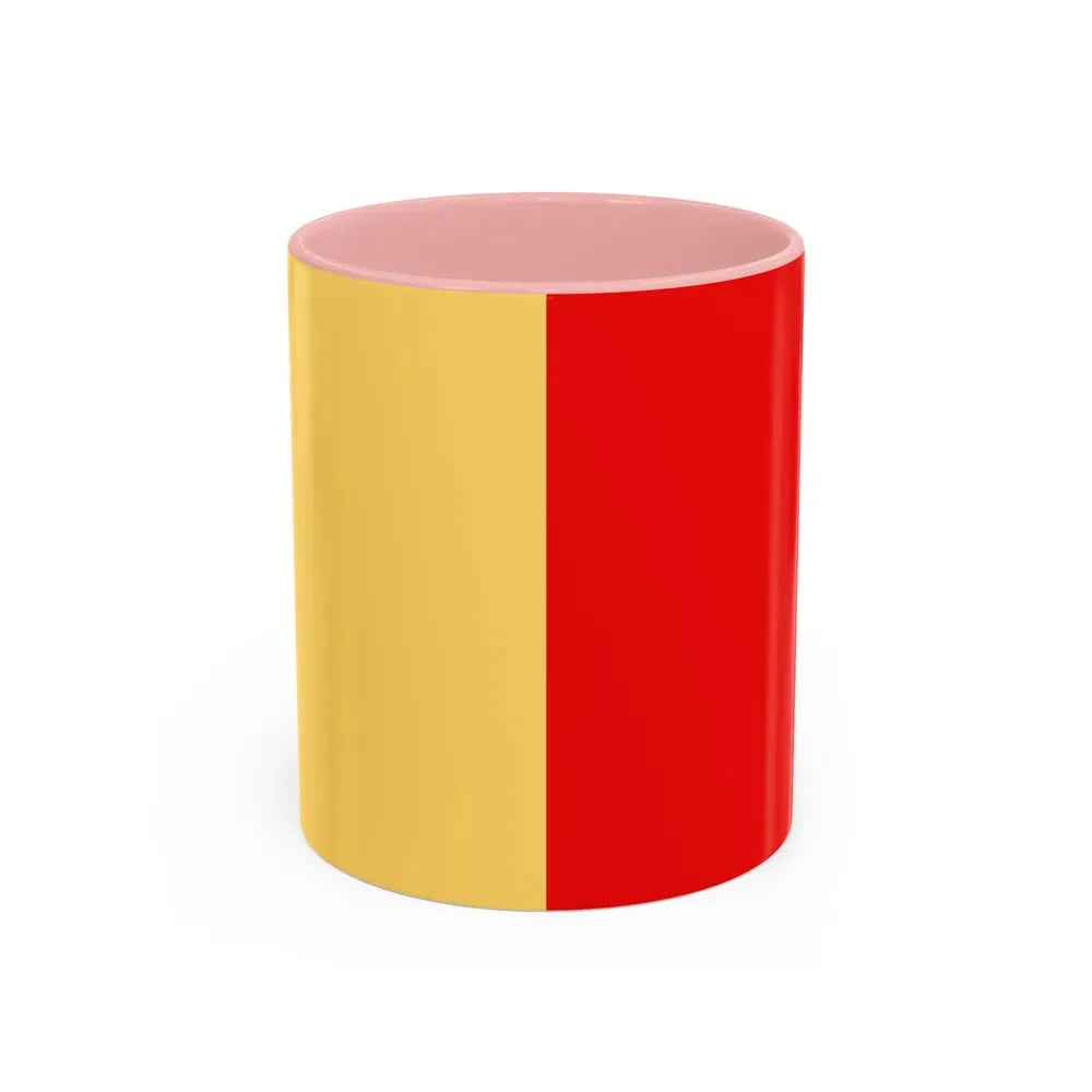 Flag of Naples Italy - Accent Coffee Mug 11oz Pink - Go Mug Yourself