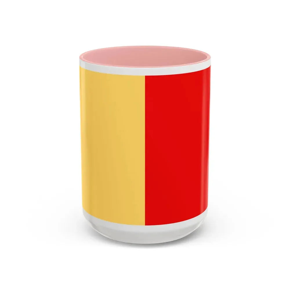 Flag of Naples Italy - Accent Coffee Mug 15oz Pink - Go Mug Yourself