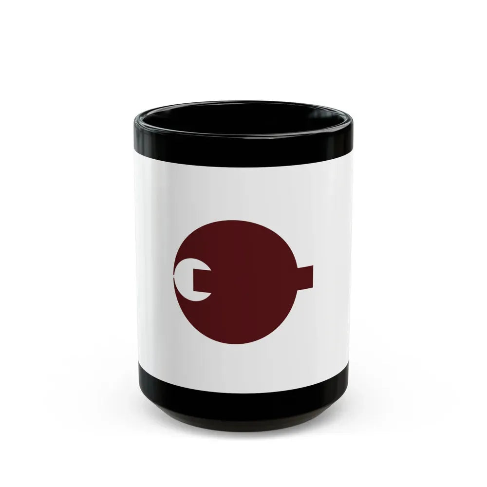 Flag of Nara Prefecture Japan - Black Coffee Mug 15oz - Go Mug Yourself