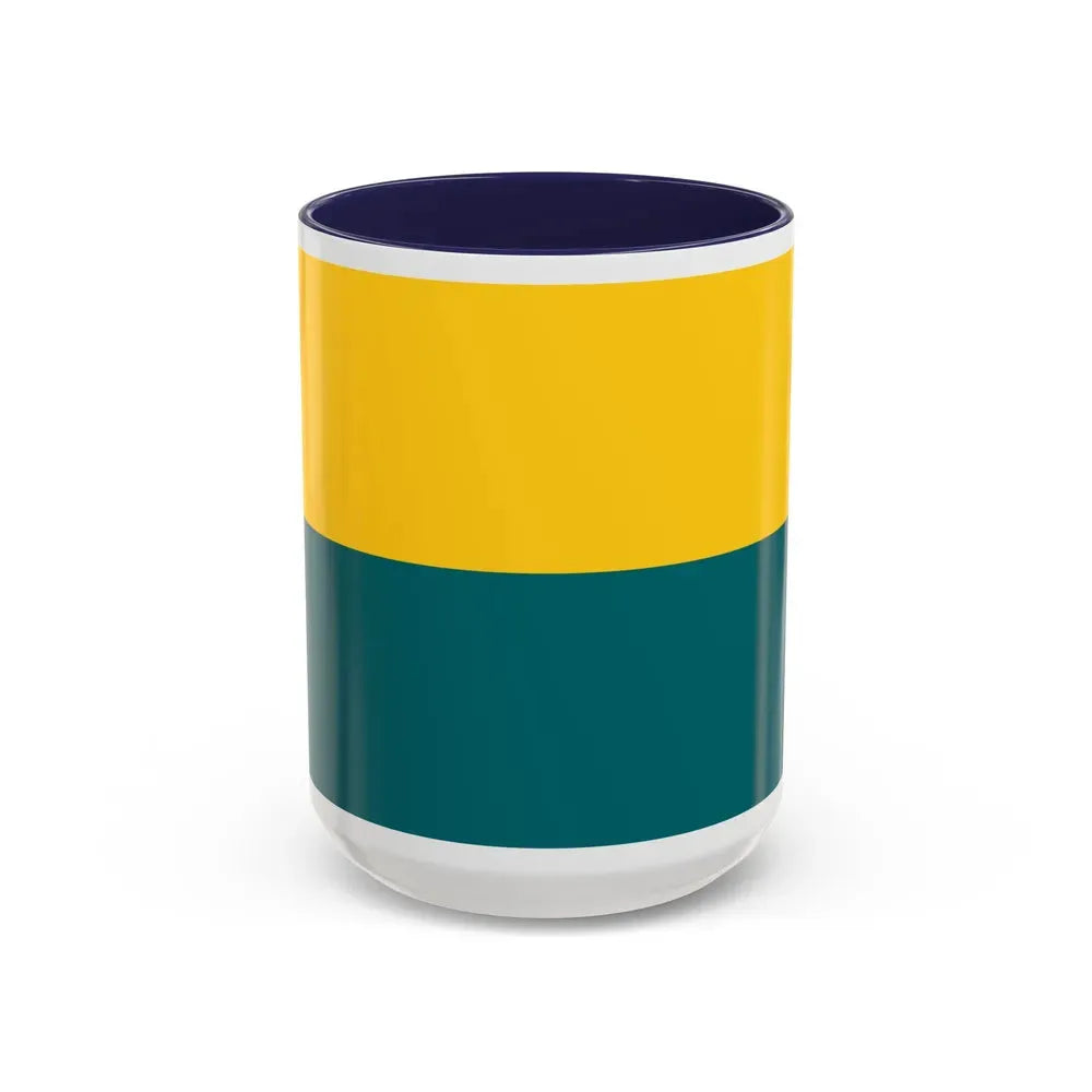 Flag of Narva Estonia - Accent Coffee Mug 15oz Navy - Go Mug Yourself