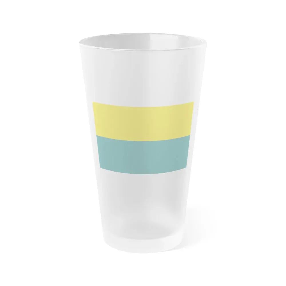 Flag of Narva Estonia - Frosted Pint Glass 16oz 16oz Frosted - Go Mug Yourself