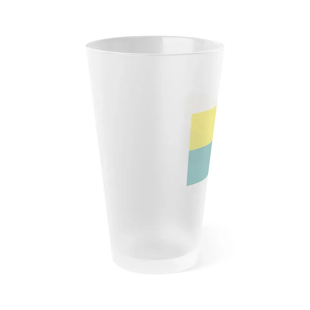 Flag of Narva Estonia - Frosted Pint Glass 16oz - Go Mug Yourself