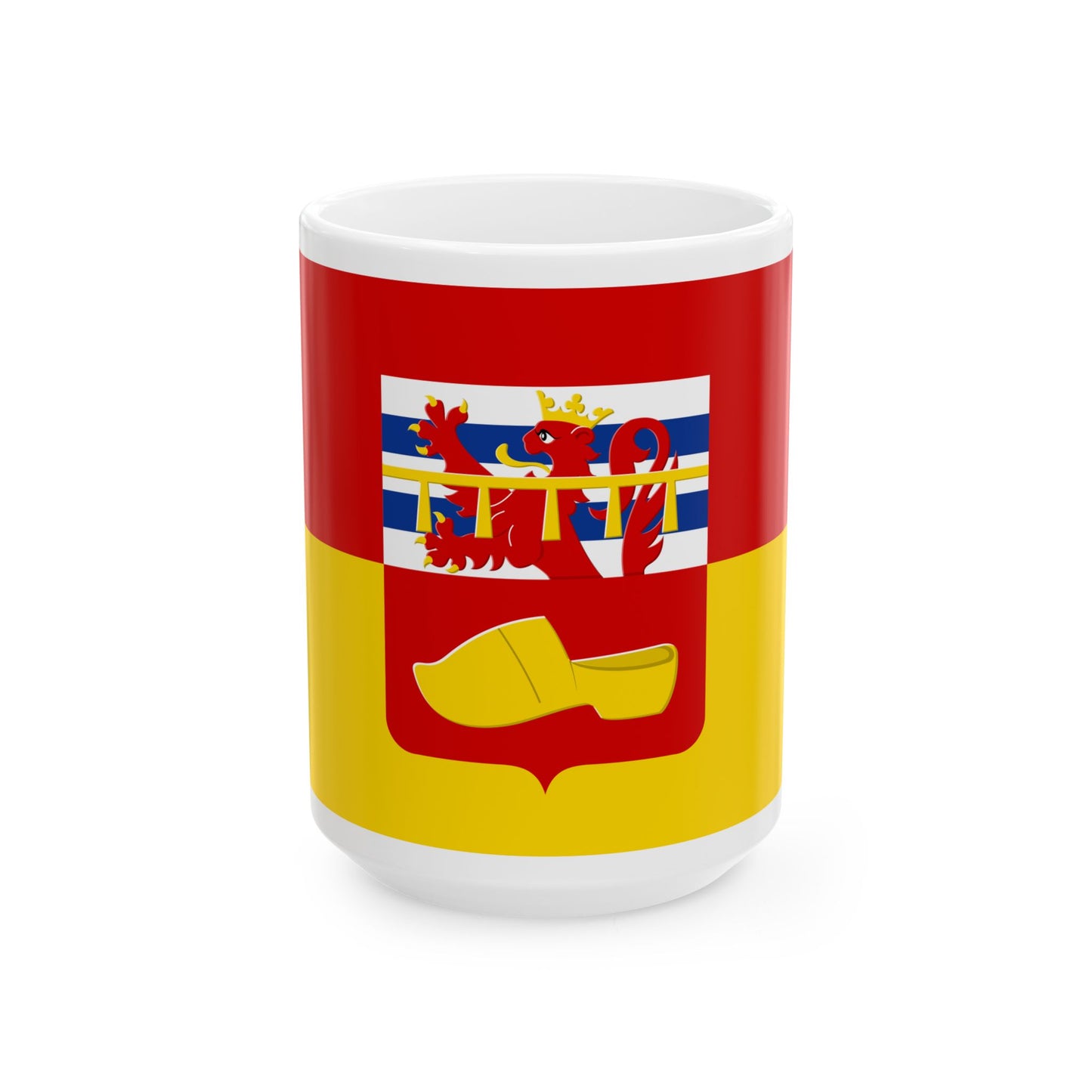 Flag of Nassogne (Belgium) White Coffee Mug-15oz-Go Mug Yourself
