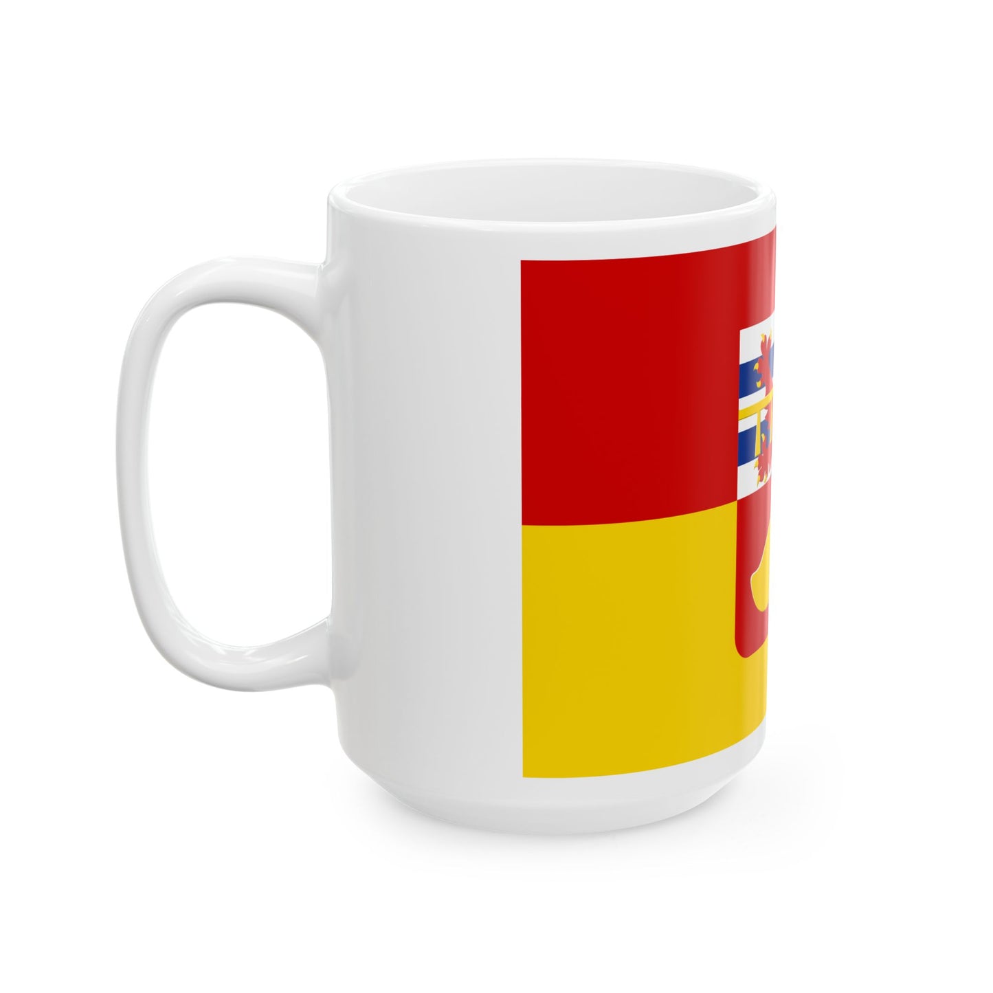 Flag of Nassogne (Belgium) White Coffee Mug-Go Mug Yourself