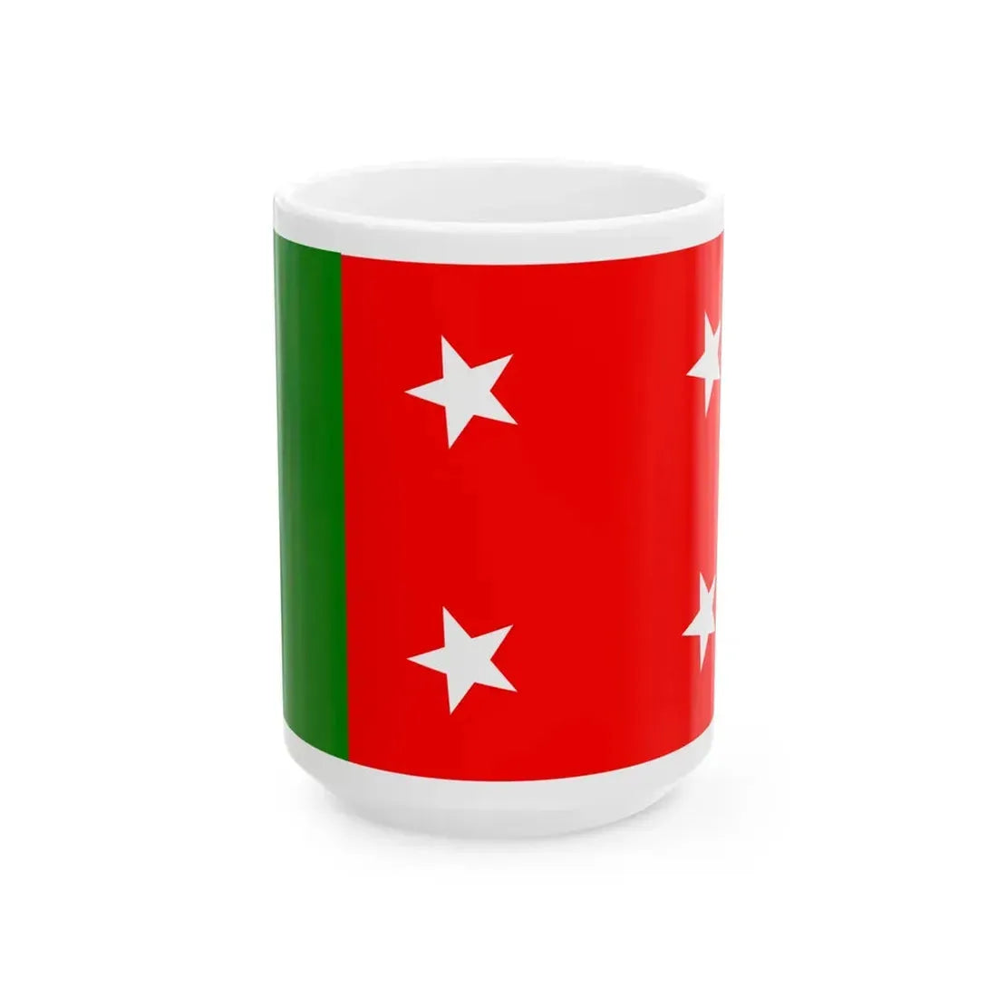 Flag of National Party Balochistan (Pakistan) White Coffee Mug 15oz - Go Mug Yourself