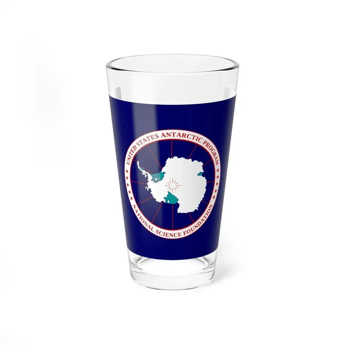 Flag of National Science Foundation Antarctic Program 2 - Pint Glass 16oz 16oz - Go Mug Yourself