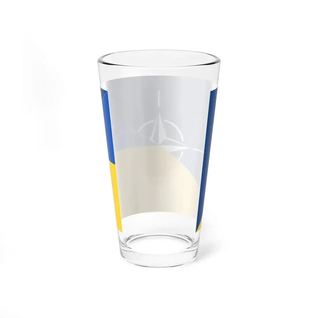 Flag of NATO and Ukraine (Ukraine) Pint Glass 16oz - Go Mug Yourself
