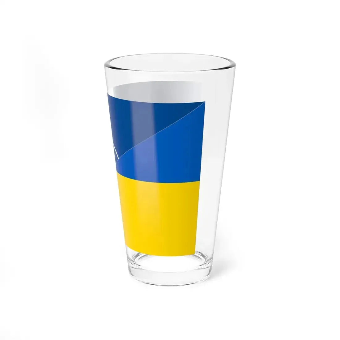 Flag of NATO and Ukraine (Ukraine) Pint Glass 16oz - Go Mug Yourself