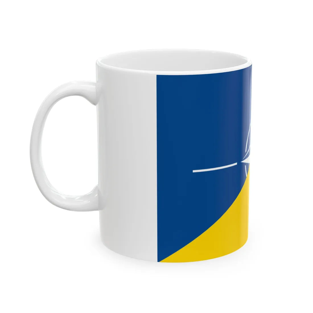 Flag of NATO and Ukraine (Ukraine) White Coffee Mug - Go Mug Yourself