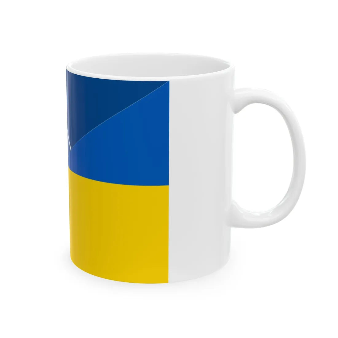 Flag of NATO and Ukraine (Ukraine) White Coffee Mug - Go Mug Yourself