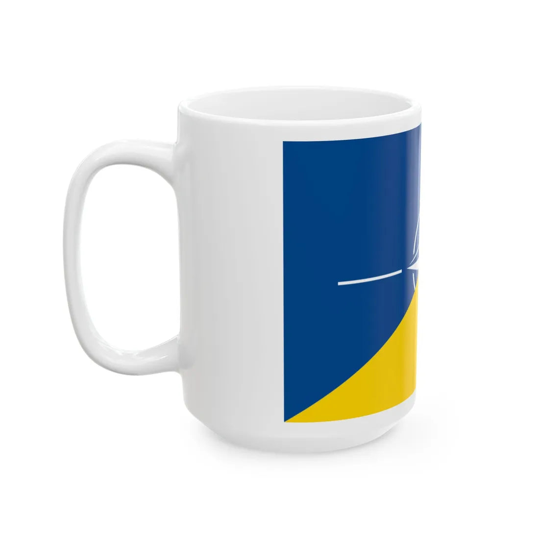 Flag of NATO and Ukraine (Ukraine) White Coffee Mug - Go Mug Yourself