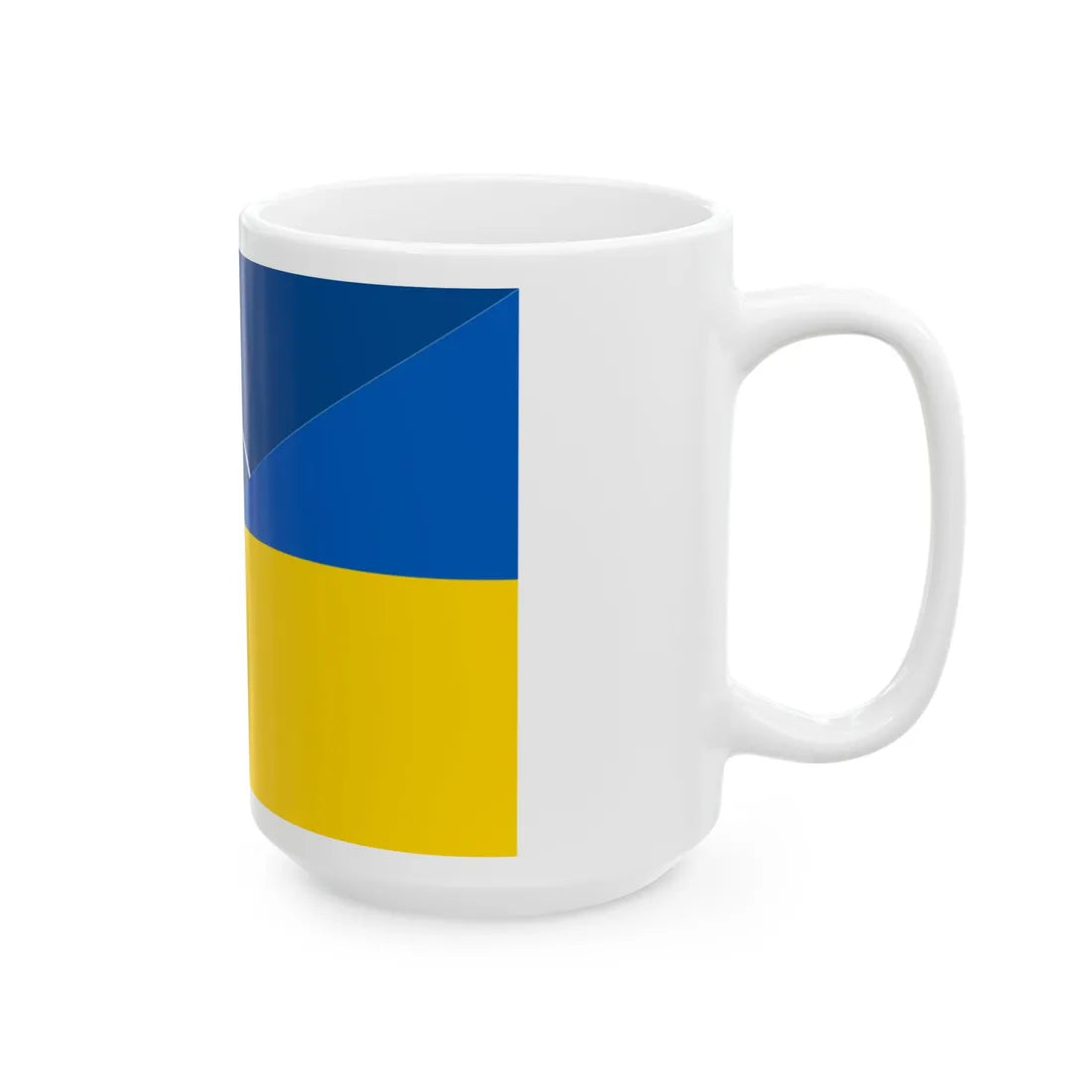 Flag of NATO and Ukraine (Ukraine) White Coffee Mug - Go Mug Yourself