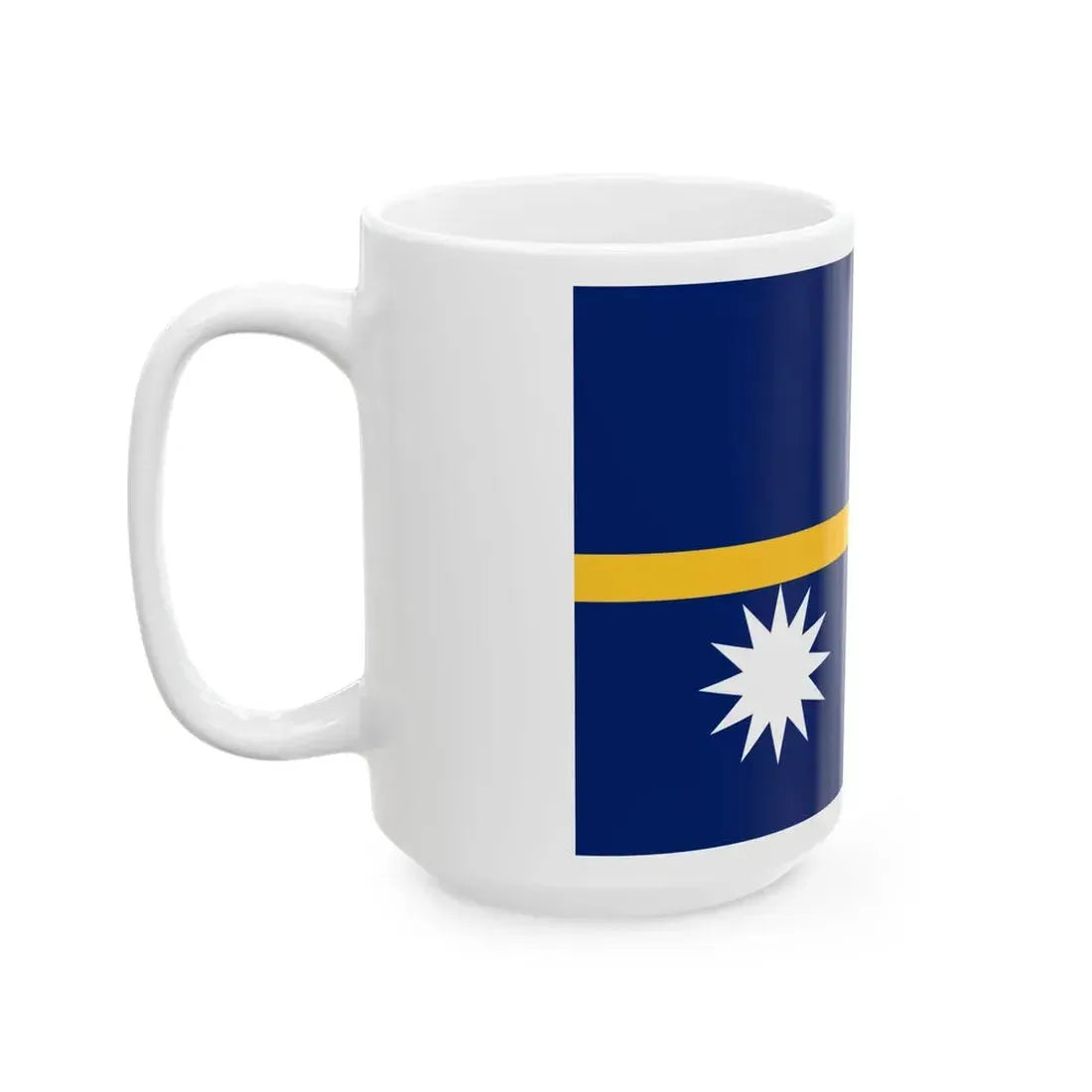 Flag of Nauru 3-2 (Nauru) White Coffee Mug - Go Mug Yourself