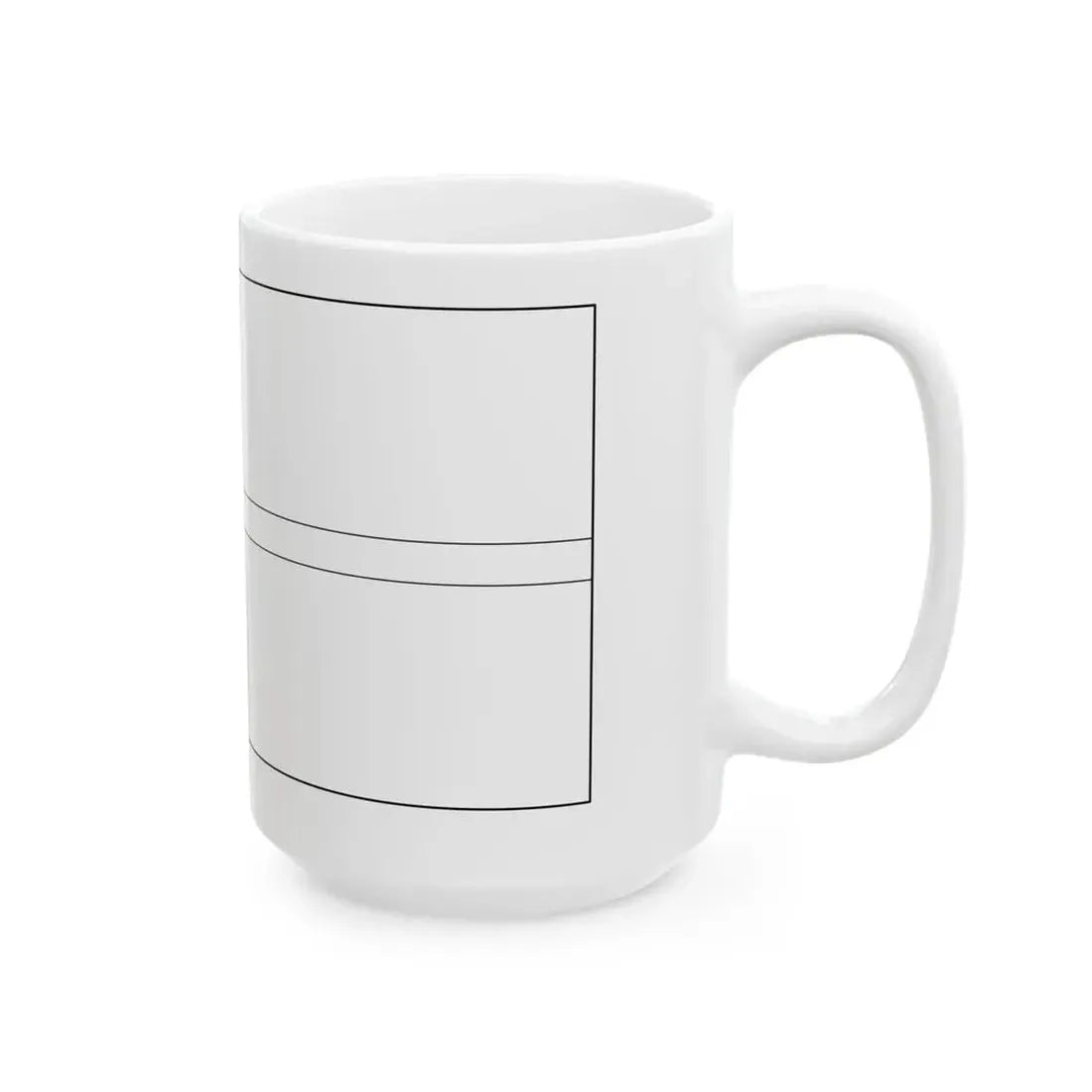 Flag of Nauru colouring page (Nauru) White Coffee Mug - Go Mug Yourself