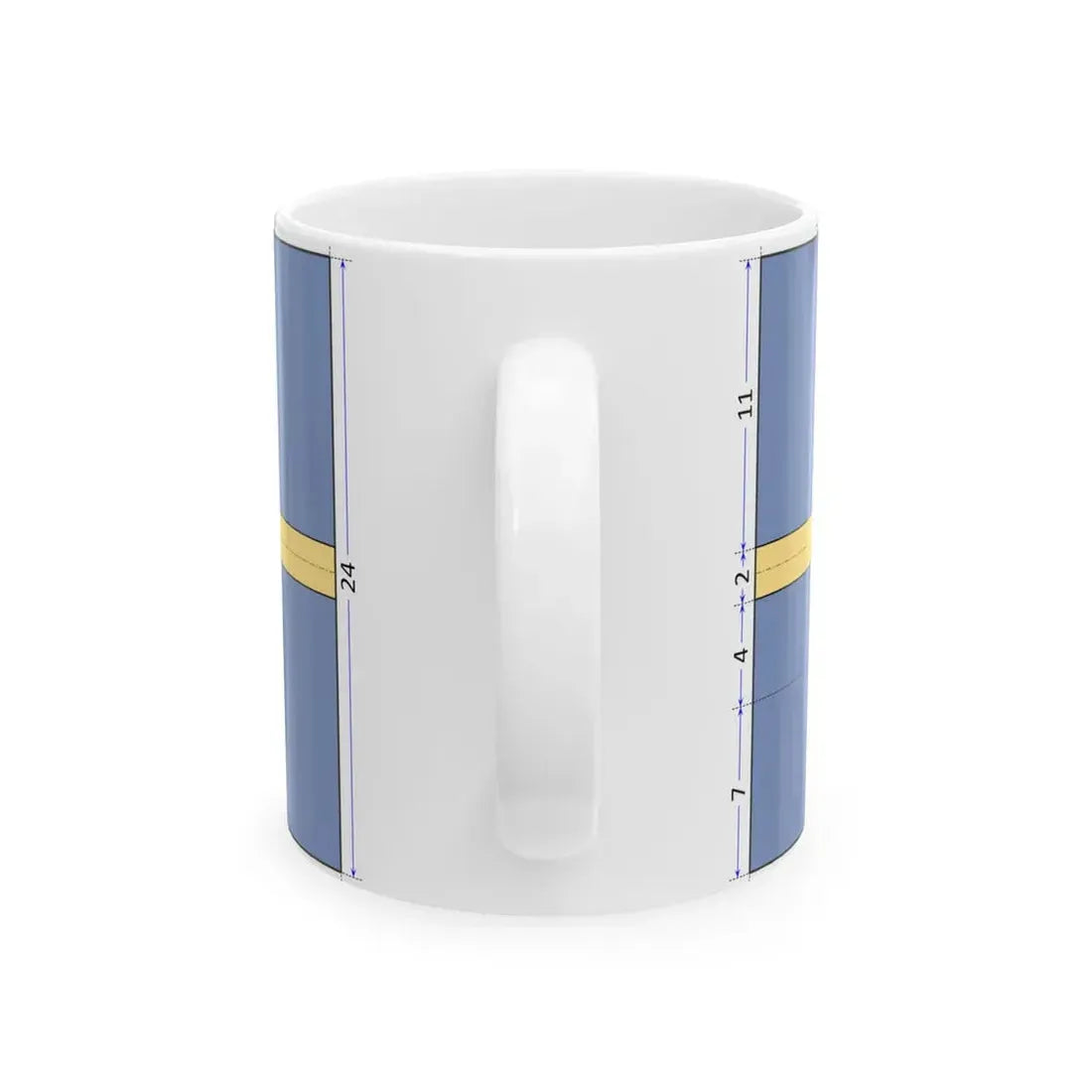 Flag of Nauru construction sheet (Nauru) White Coffee Mug - Go Mug Yourself