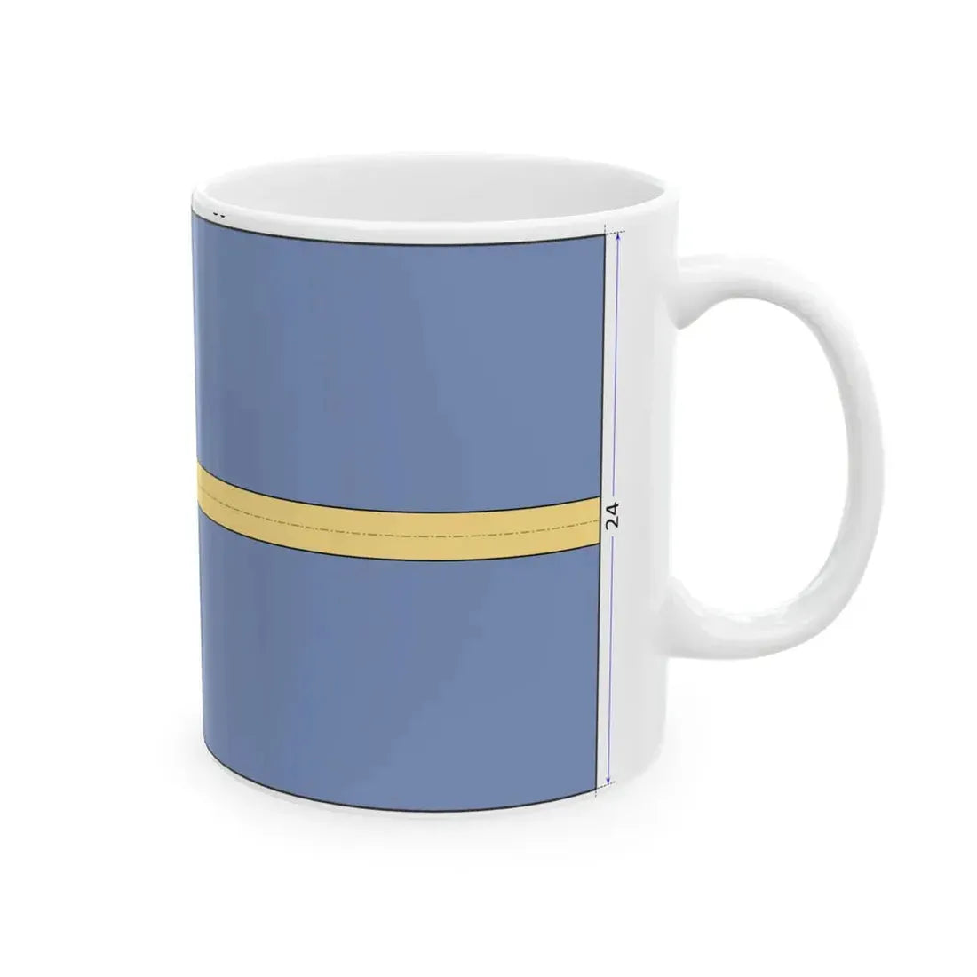 Flag of Nauru construction sheet (Nauru) White Coffee Mug - Go Mug Yourself