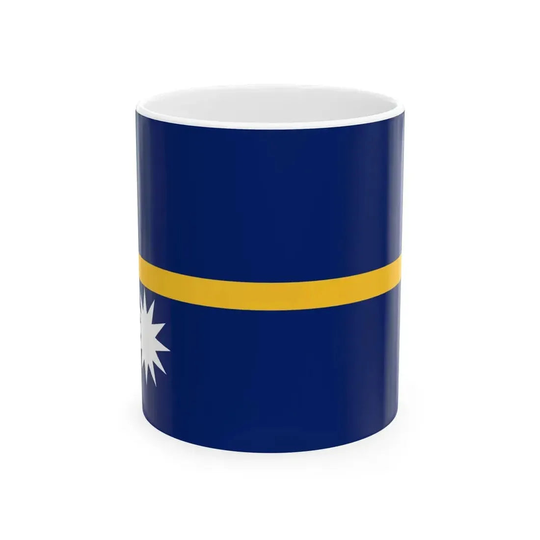 Flag of Nauru (Nauru) White Coffee Mug 11oz - Go Mug Yourself