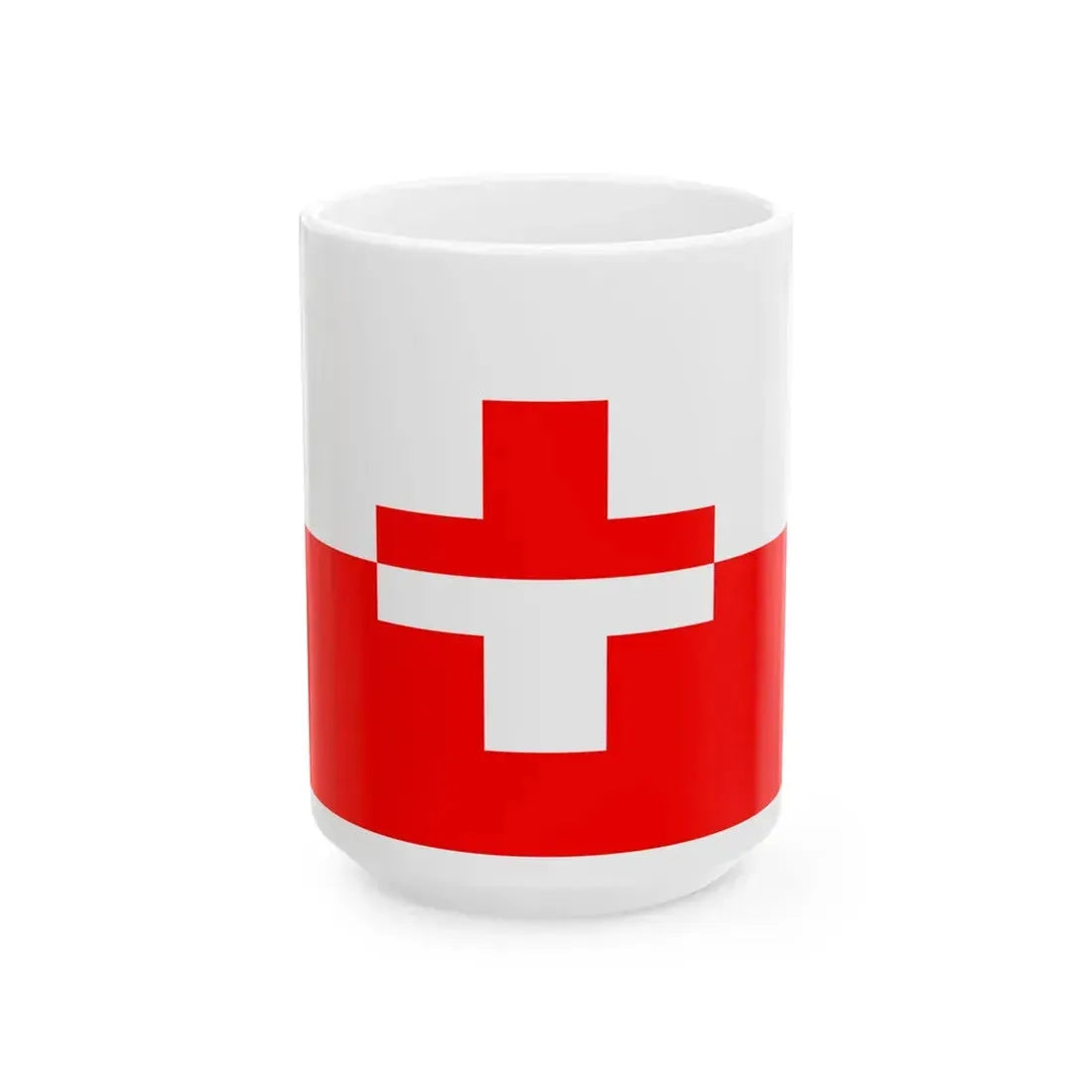 Flag of Naxxar 1993 to 2000 Malta - White Coffee Mug 15oz - Go Mug Yourself