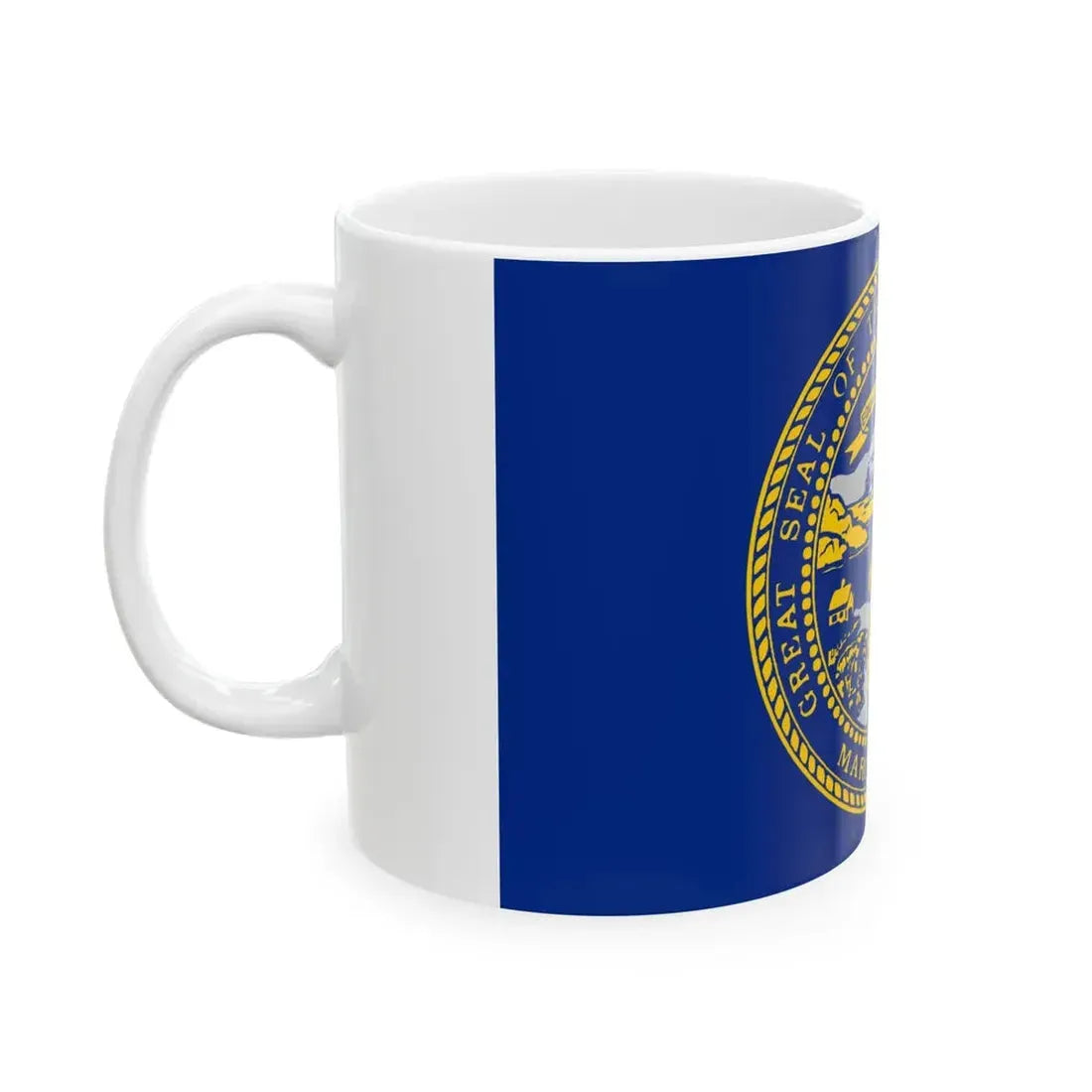 Flag of Nebraska 3-2 (United States) White Coffee Mug - Go Mug Yourself