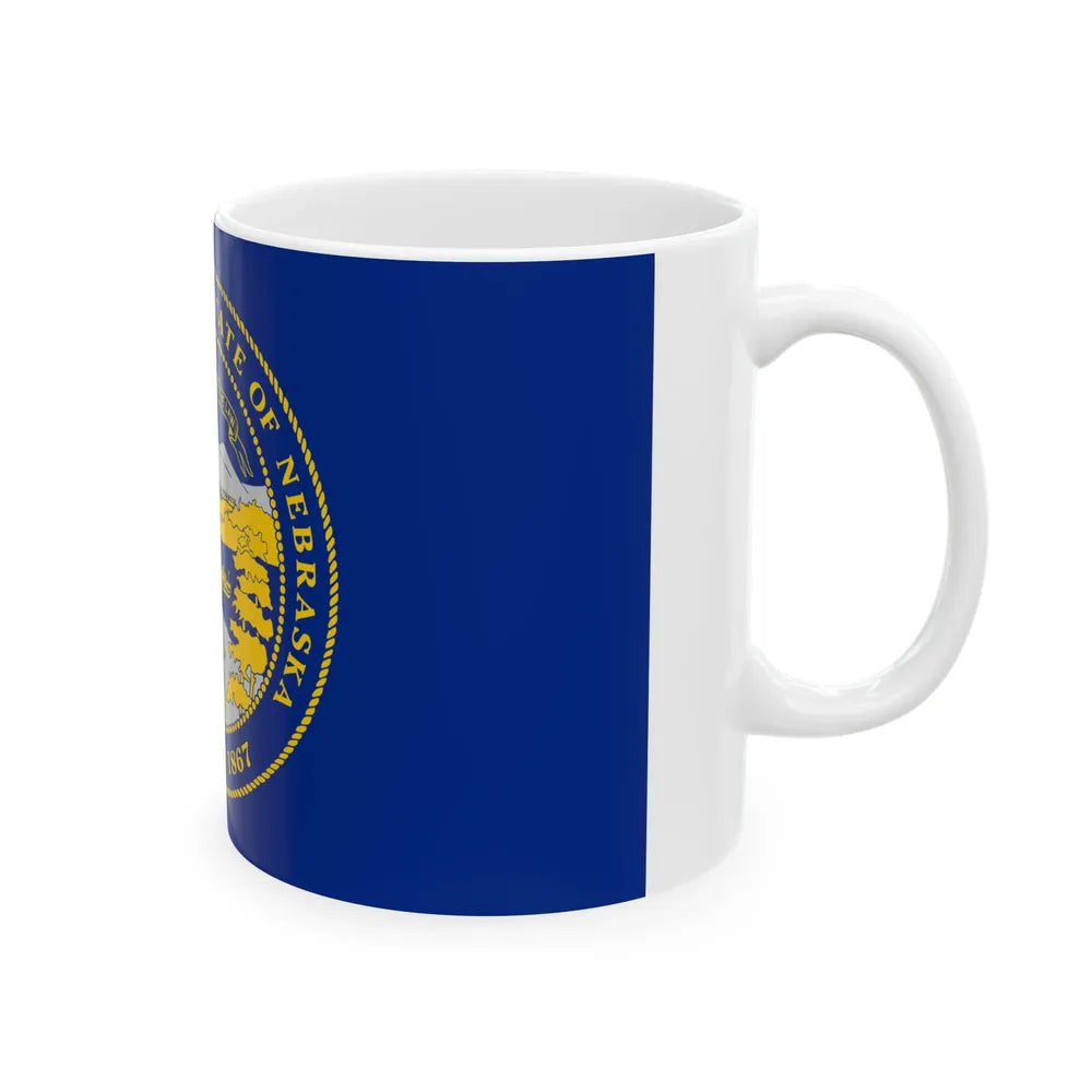 Flag of Nebraska (United States) White Coffee Mug - Go Mug Yourself