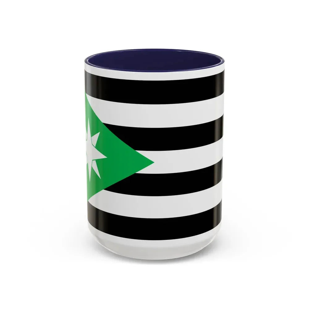 Flag of Nenthead UK - Accent Coffee Mug 15oz Navy - Go Mug Yourself
