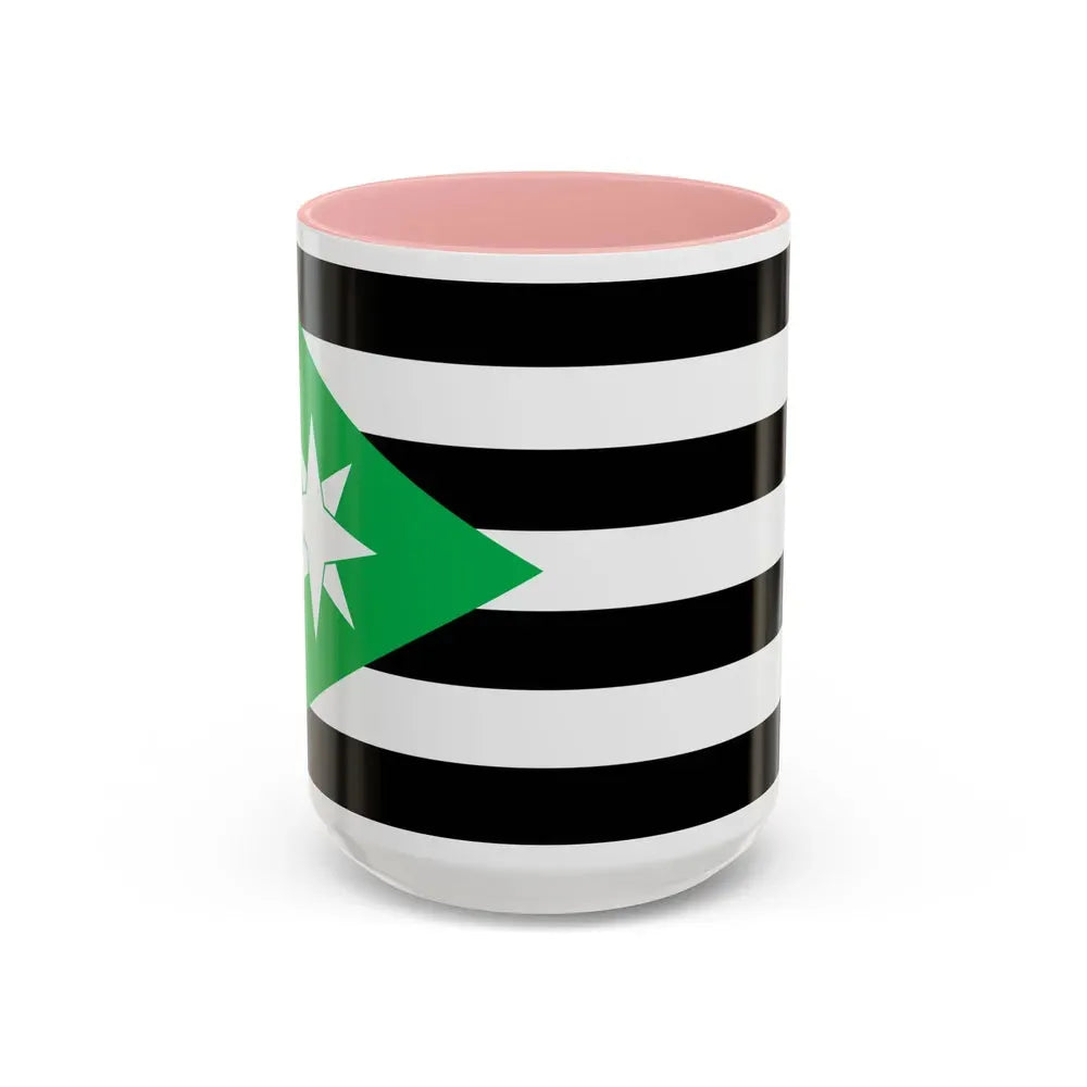 Flag of Nenthead UK - Accent Coffee Mug 15oz Pink - Go Mug Yourself