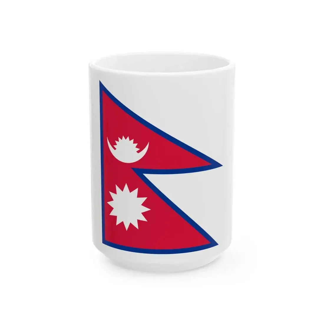 Flag of Nepal (Nepal) White Coffee Mug 15oz - Go Mug Yourself