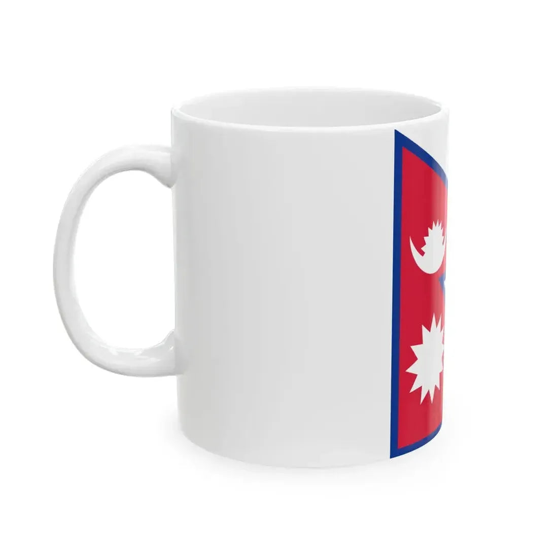 Flag of Nepal (Nepal) White Coffee Mug - Go Mug Yourself