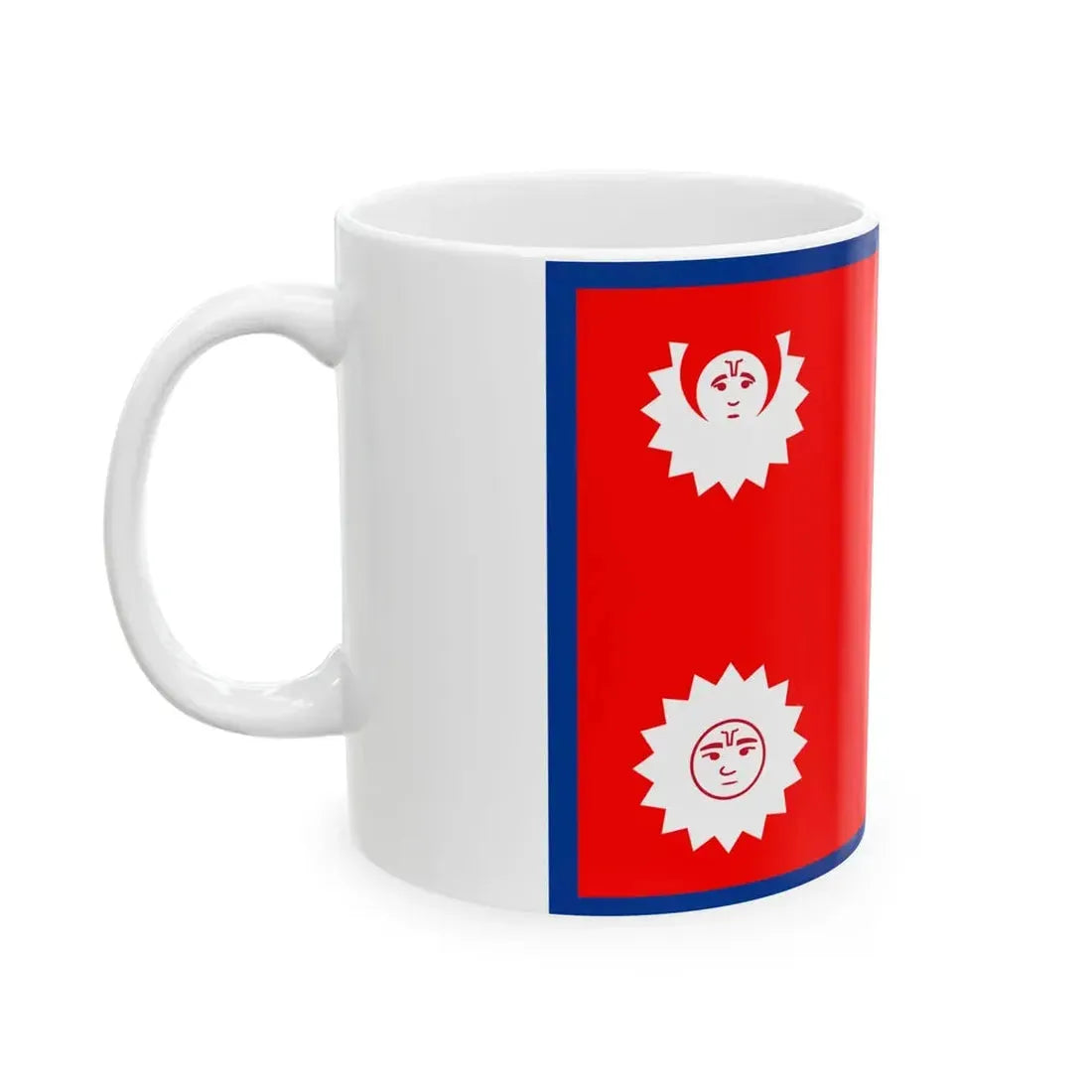 Flag of Nepal rectangular 1930-1962 (Nepal) White Coffee Mug - Go Mug Yourself
