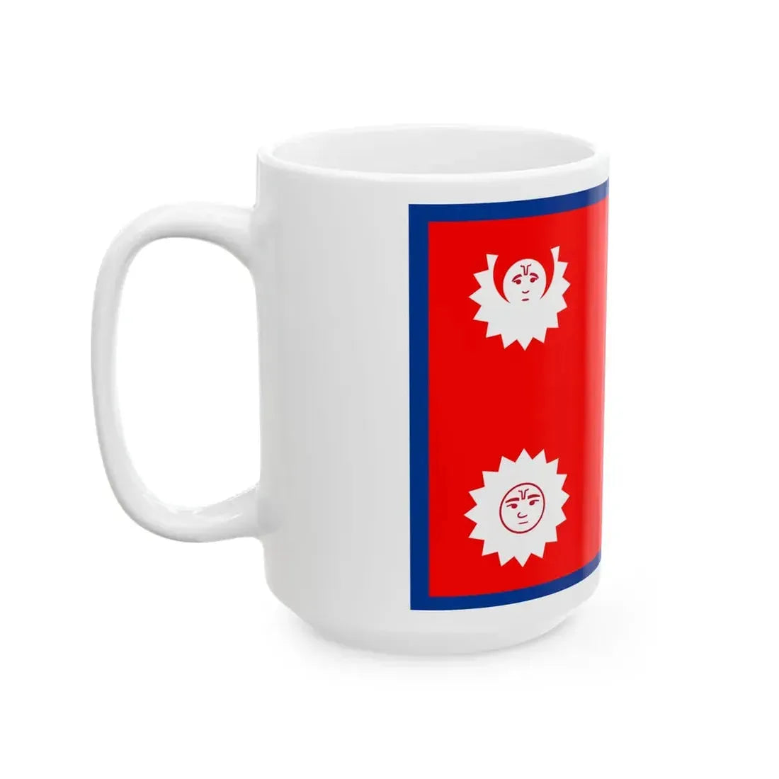 Flag of Nepal rectangular 1930-1962 (Nepal) White Coffee Mug - Go Mug Yourself