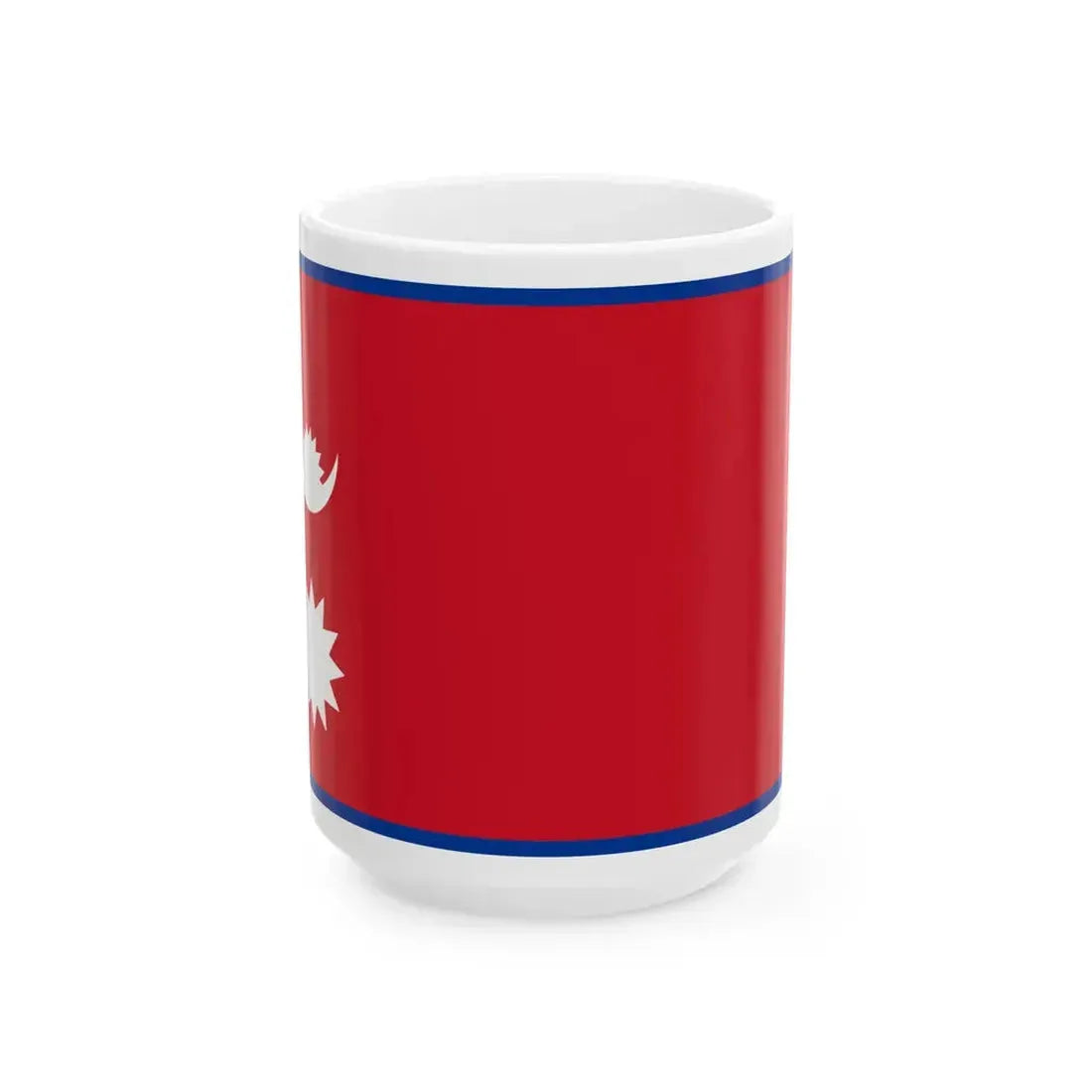Flag of Nepal rectangular (Nepal) White Coffee Mug 15oz - Go Mug Yourself