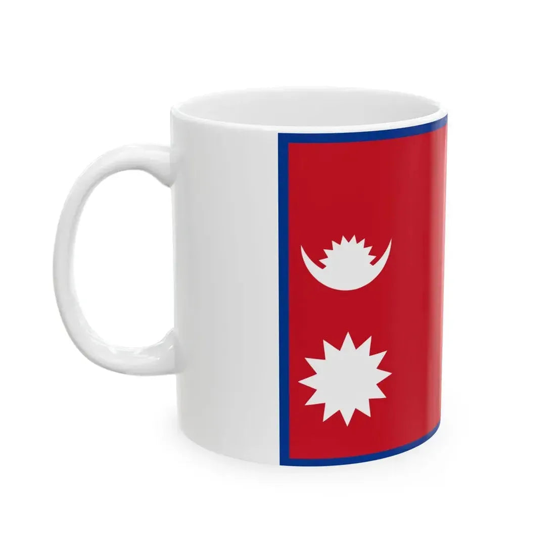 Flag of Nepal rectangular (Nepal) White Coffee Mug - Go Mug Yourself