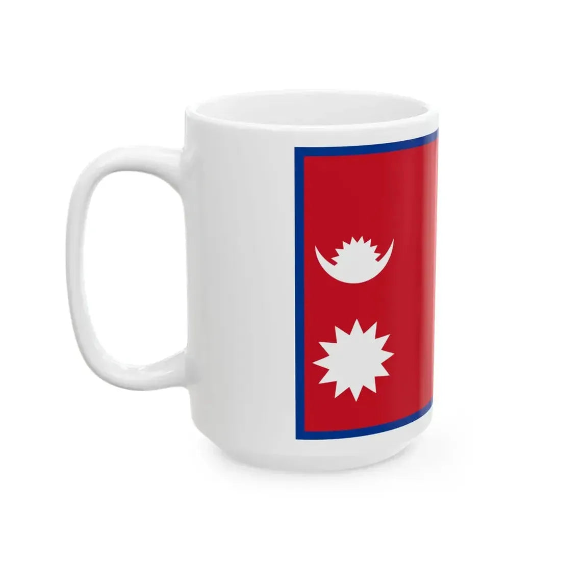 Flag of Nepal rectangular (Nepal) White Coffee Mug - Go Mug Yourself