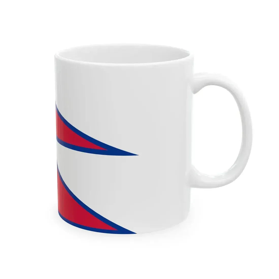 Flag of Nepal stretched aspect ratio 3-2 (Nepal) White Coffee Mug - Go Mug Yourself